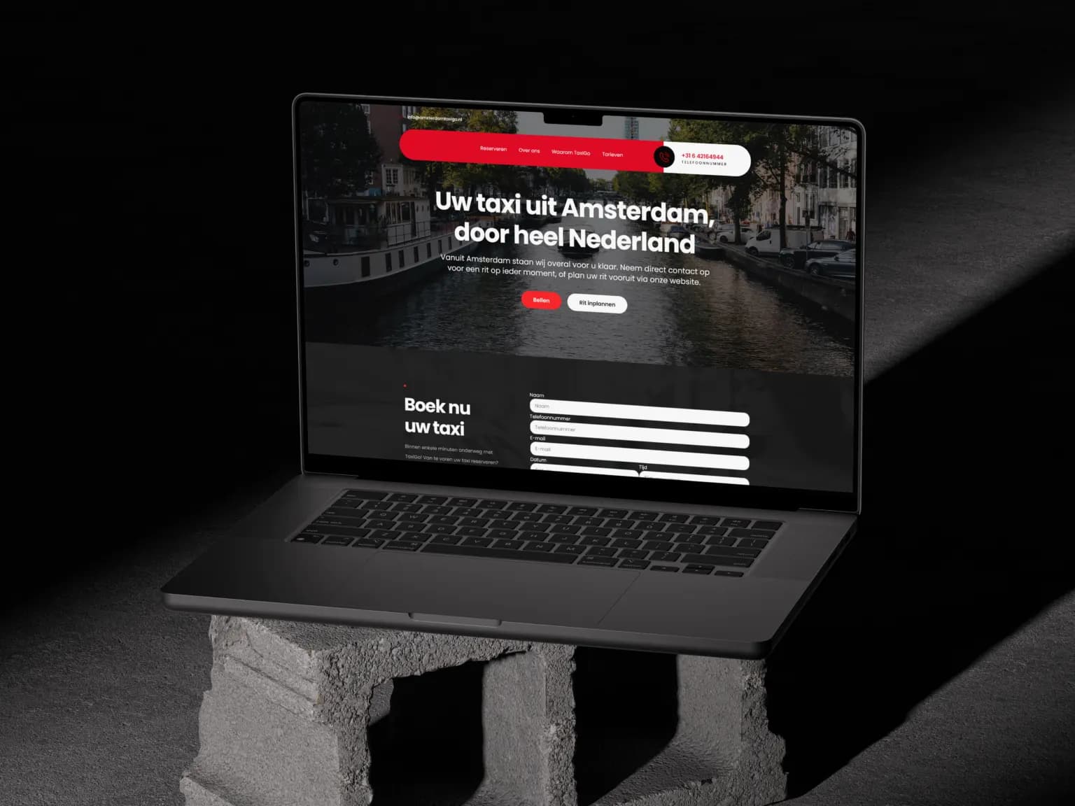 Amsterdam Taxi Go websiteproject