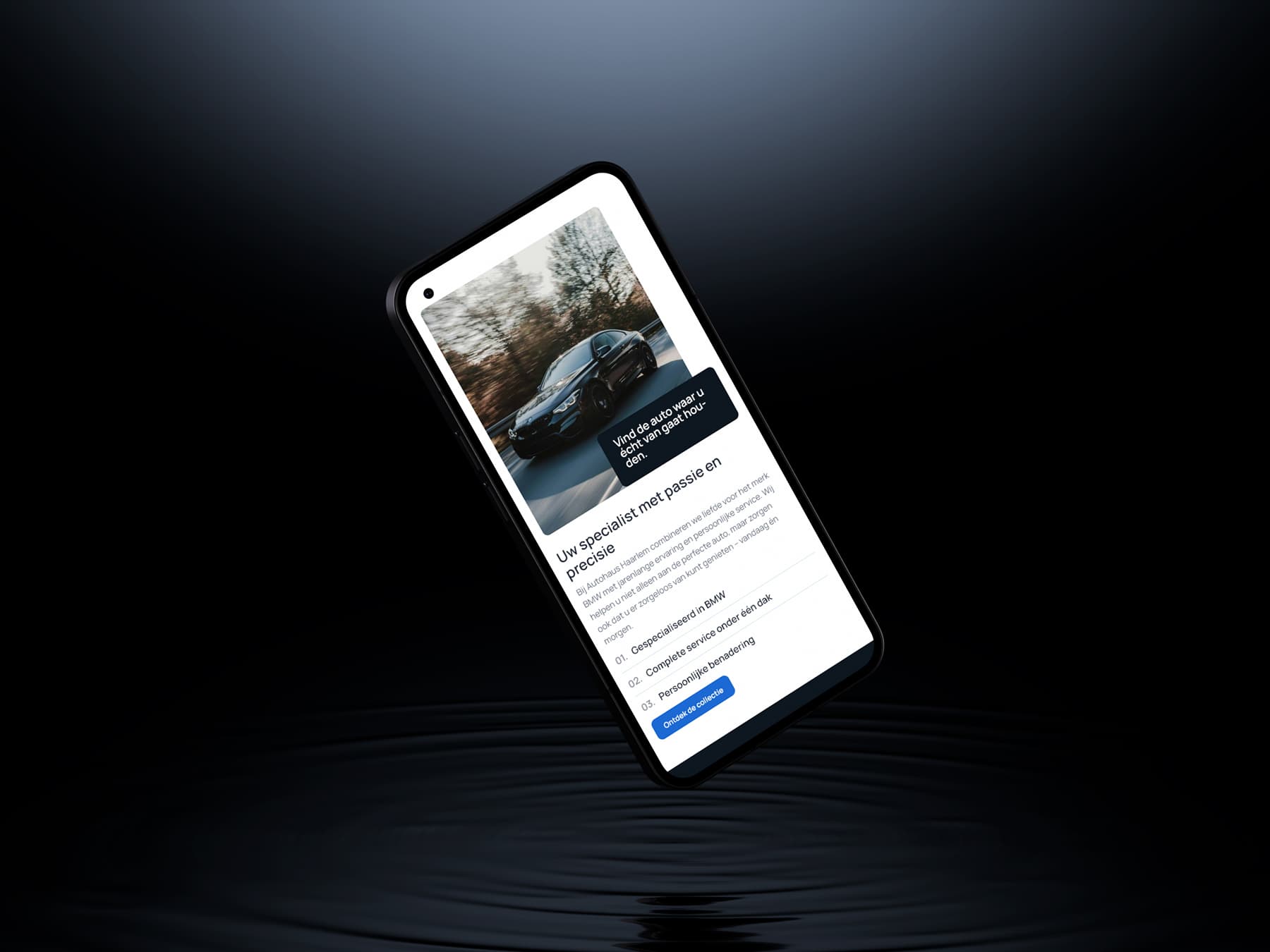 Contactmogelijkheden op de website van AutoHaus Haarlem